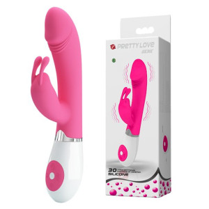 Realistyczny wibrator króliczek do łechtaczki 20cm 30 trybów