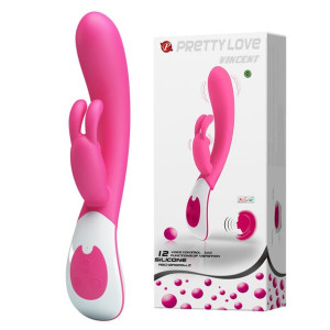 Wibrator stymulator królik kontrola głosem 21cm 12 trybów USB