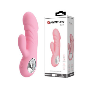 Wibrator królik stymulacja łechtaczki USB 15cm 7 trybów różowy