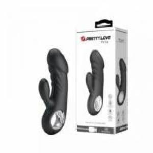 Wibrator królik stymulacja łechtaczki USB 15cm 7 trybów czarny