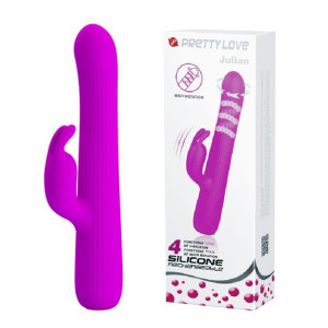 Wibrator królik faliste rotacje wagina łechtaczka 17cm USB