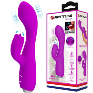 Wibrator króliczek ruchoma główka punkt G 19cm USB fioletowy