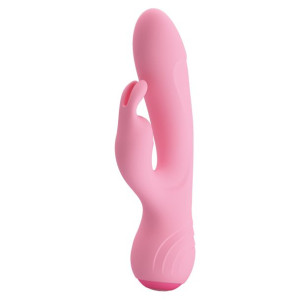 Mocny wibrator z masażerem łechtaczki 12trybów 17cm