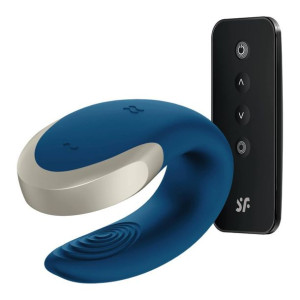 Wibrator dla par aplikacja Satisfyer Double Love niebieski