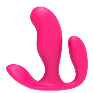 Potrójny wibrator waginalny analny 7 trybów 8 cm różowy