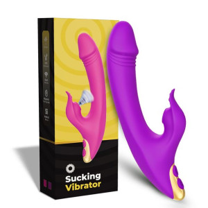 Wibrator królik ssący masażer łechtaczki 21 cm 9 trybów fioletowy