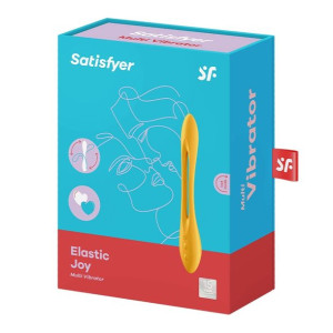 Wibrator podwójny Satisfyer Elastic Joy 10 trybów 23cm żółty