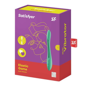 Wibrator dla par podwójny Satisfyer Elastic Game zielony