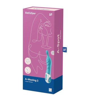Wibrator do punktu A Satisfyer A-Mazing 2 12 trybów 22cm turkusowy