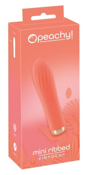 Peachy Mini Ribbed Vibrator