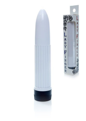 Klasyczny mini wibrator mały masażer podręczny 13cm biały