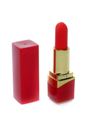 Kompaktowy mini wibrator sex masażer 9cm 10trybów czerwony