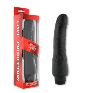 Wibrator naturaly winyl czarny 22 cm