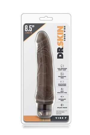 Wibrator-mr. Skin Cock Vibe 7inch Chocolate