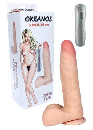Wibrator realistyczny penis cyberskóra 7 trybów 23cm
