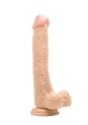 Realistic Cock - 10" - With Scrotum - Skin