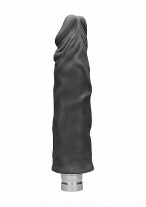 10" / 25 cm Realistic Vibrating Dildo - Black