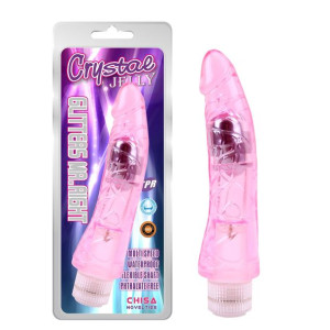 Żelowy Wibrator Żyły Glitters Mr.Right-Pink
