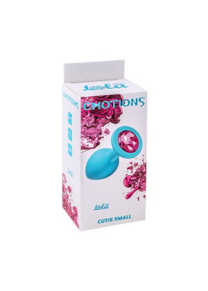 Ozdobny korek analny sex plug z kryształkiem 7 cm turkus