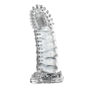 Wibrujaca przedłużka sex nakładka na penisa 18cm