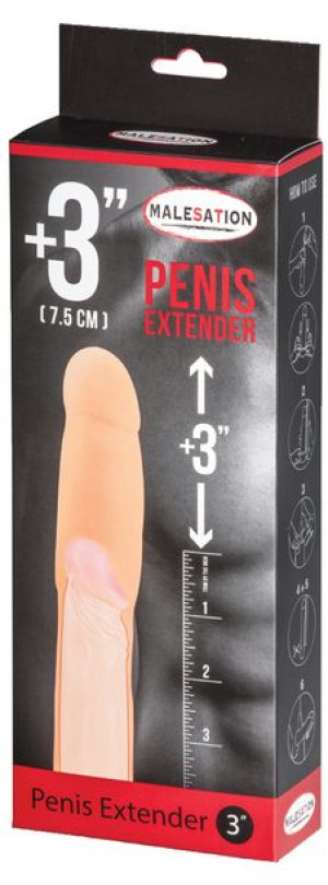 Realistyczna nakładka na penisa przedłużająca 7cm