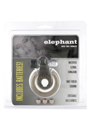 Pierścień-cock&ball Ring Elephant Jelly Vib