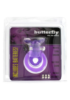 Pierścień-cock&ball Ring Butterfly Jelly Vibe