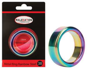 Pierścień erekcyjny na penisa stalowy metalowy 38mm