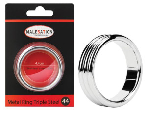 Pierścień erekcyjny na penisa stalowy metalowy 44mm