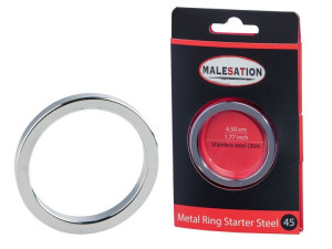 Stalowy pierścień erekcyjny na penisa metal 45mm