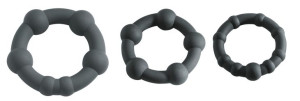 MALESATION Black Pearl Ring Set
