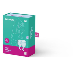 Zestaw 2 kubeczki menstruacyjne Satisfyer zestaw jasnoniebieskie