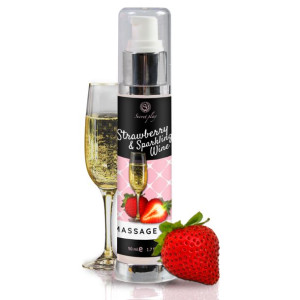 Strawberry & Sparkling Wine Massage Oil 50 Ml