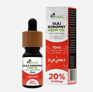 Olej konopny 20% Energy Sport- 10ml – D3 + K2Mk7