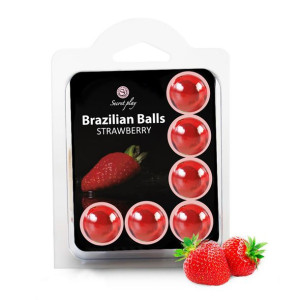 Set 6 Brazilian Balls Strawberry