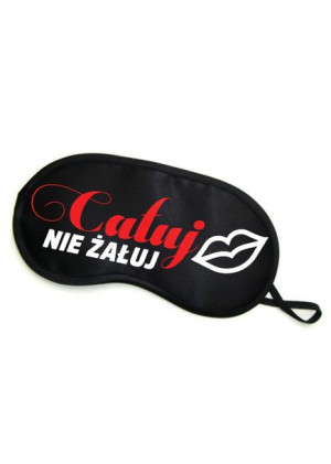 Maska na oczy opaska śmieszny prezent Całuj