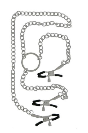 Zaciski na sutki łechtaczkę łańcuszek BDSM bondage