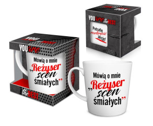 Kubek dla mężczyzn napis Reżyser scen śmiałych 480ml