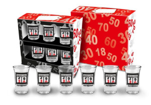 Zestaw kieliszków 30 urodziny zmiana kodu 6x 35ml