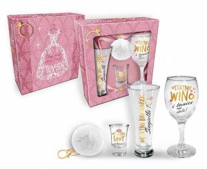 NIEZBĘDNIK PANIEŃSKI-zestaw: szklanka do piwa 300ml, kieliszek do wina 220m
