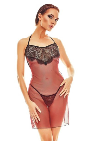 Bielizna- Fantasme chemise  XXL/XXXL (czarno-czerwona)