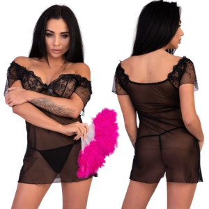 Koszulka stringi przezroczyste Corsetti Miguela S/M