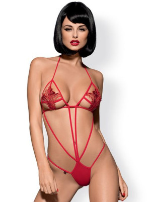 Skąpe body erotyczne paseczki haft sexy Luiza S/M