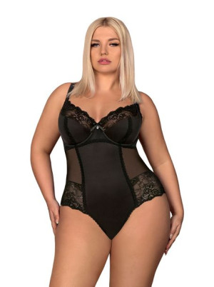 Body erotyczna bielizna czarne koronka Amallie XXL