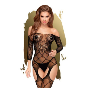 Bodystocking otwarte wycięte w kroku sex siatka XL