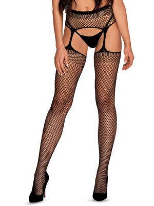 Pończochy erotyczne z pasem Obsessive S815 S/M/L
