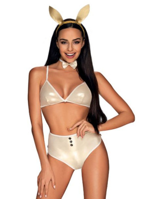 Przebranie sex króliczka Obsessive Neo Goldes L/XL