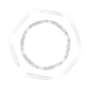 Nust Bolts Cock Ring-Clear