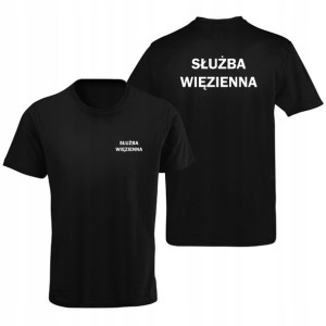 Koszulka Bawełniana Z Nadrukiem Służba Więzienna