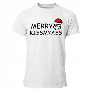 Koszulka Bluzka Merry Kiss My Ass Zabawna Parodai